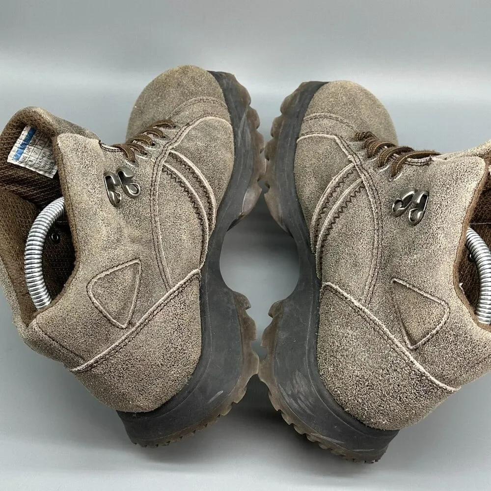 BED STU Mens 8 Brown Suede Leather Hiking Boots Lace-Up Round Toe Ankle Casual